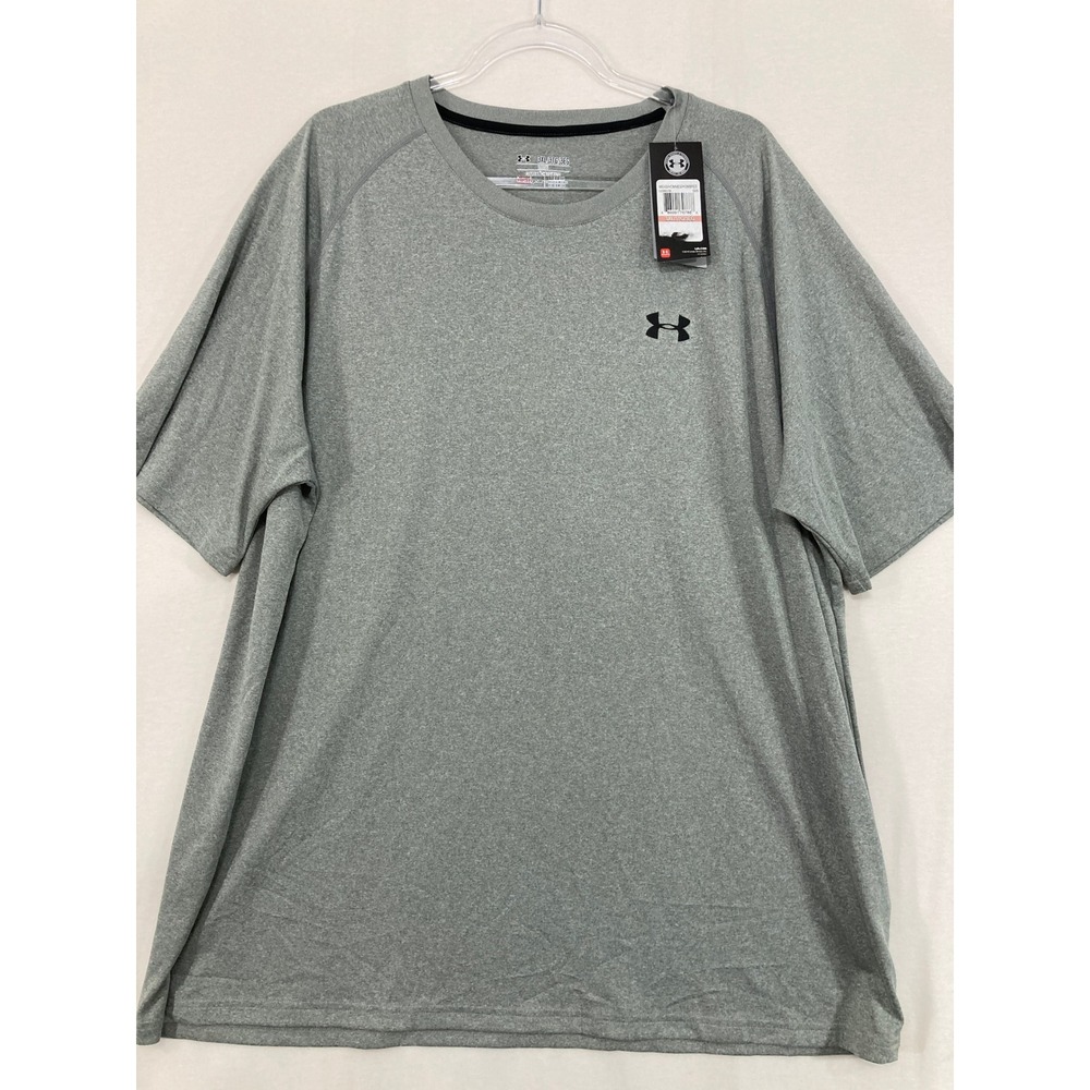 New Under Armour T-Shirt 3XL Gray HeatGear Loose Fit Short Sleeve Athletic